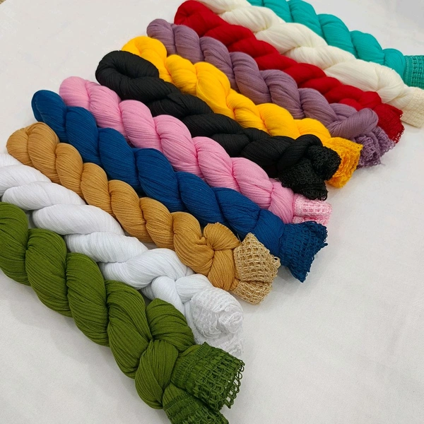 Twokart Chiffon Solid Women Duppata (MultiColor, 2.25) Pack Of 11 Duppata  - 2.25, Hemp