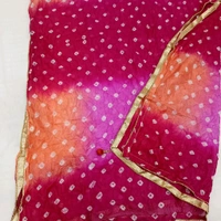 Twokart Art Silk Printed Women Duppata (Multicolor, 2.25) Pack Of 1 - 2.25, Magenta / Fuchsia