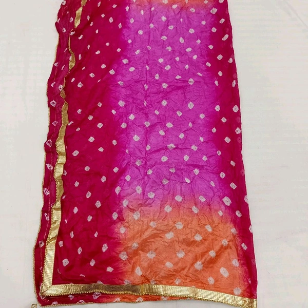 Twokart Art Silk Printed Women Duppata (Multicolor, 2.25) Pack Of 1 - 2.25, Magenta / Fuchsia