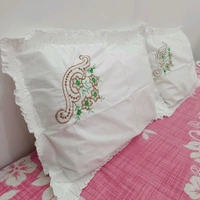 Twokart Hand Embroidery Cushion & Pillow Cover (Pack Of 2, White) (Pillow17) - White, 51×70