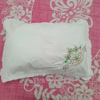 Twokart Hand Embroidery Cushion & Pillow Cover (Pack Of 2, White) (Pillow17) - White, 51×70