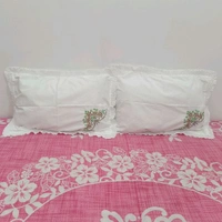 Twokart Hand Embroidery Cushion & Pillow Cover (Pack Of 2, White) (Pillow20) - White, 51×70