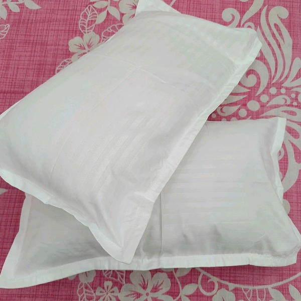 Twokart Plain Cushion & Pillow Cover (Pack Of 2, White, Cotton) (Pillow23) - White, 47×70