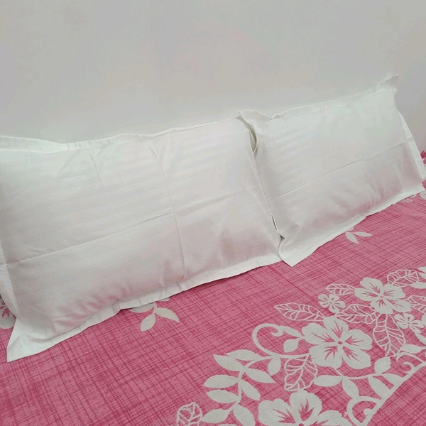 Twokart Plain Cushion & Pillow Cover (Pack Of 2, White, Cotton) (Pillow23) - White, 47×70