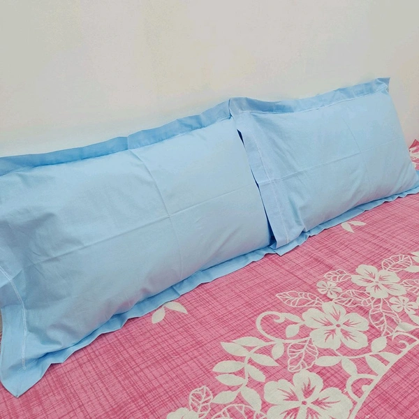 Twokart Plain Cushion & Pillow Cover (Pack Of 2, Light Blue, Cotton) (Pillow24) - 47×70, Royal Blue
