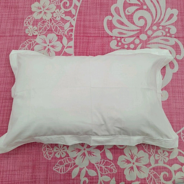 Twokart Plain Cushion & Pillow Cover (Pack Of 2, White, Cotton) (Pillow26) - 47×70, White