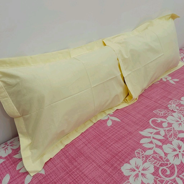 Twokart Plain Cushion & Pillow Cover (Pack Of 2, Light Green, Cotton) (Pillow27) - 47×70, Green