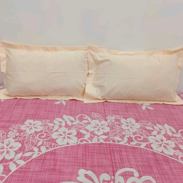 Twokart Plain Cushion & Pillow Cover (Pack Of 2, Peach, Cotton) (Pillow29) - 47×70, Peach