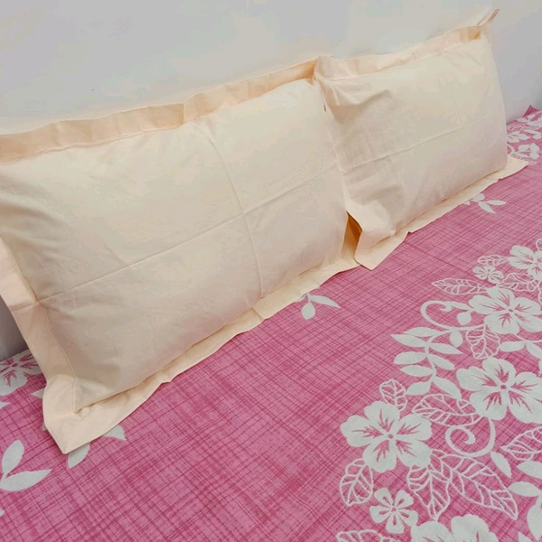 Twokart Plain Cushion & Pillow Cover (Pack Of 2, Peach, Cotton) (Pillow29) - 47×70, Peach