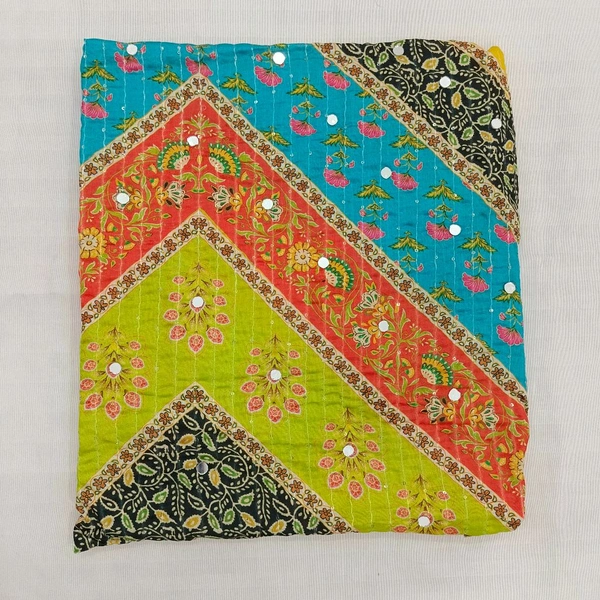Twokart Cotton Silk Graphic Print Women Dupatta (Multicolor, 2.25) Pack Of 1 , D30 - 2.25, Parsley