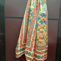 Twokart Cotton Silk Graphic Print Women Dupatta (Multicolor, 2.25) Pack Of 1 , D31 - 2.25, Parsley