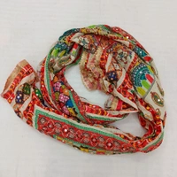 Twokart Cotton Silk Graphic Print Women Dupatta (Multicolor, 2.25) Pack Of 1 , D31 - 2.25, Parsley