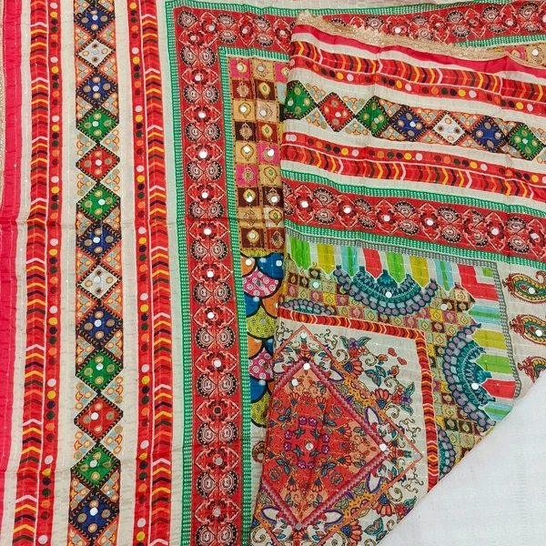 Twokart Cotton Silk Graphic Print Women Dupatta (Multicolor, 2.25) Pack Of 1 , D31 - 2.25, Parsley