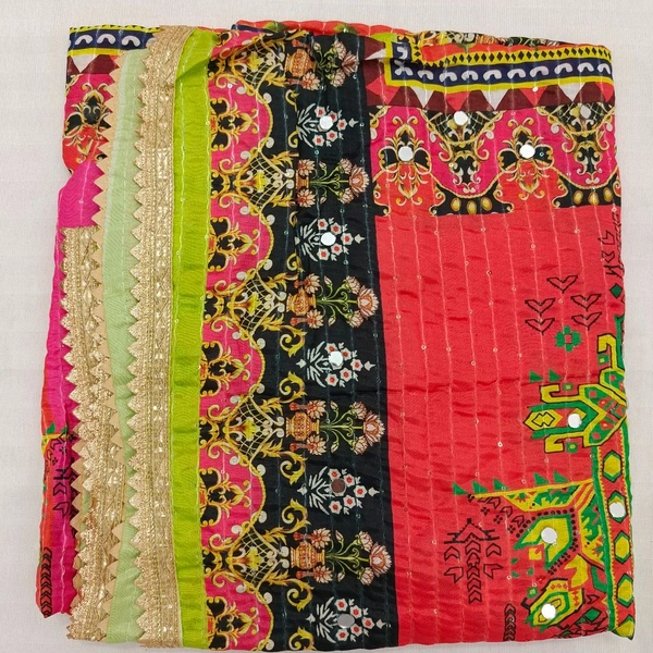 Twokart Cotton Silk Graphic Print Women Dupatta (Multicolor, 2.25) Pack Of 1 , D32 - 2.25, Parsley