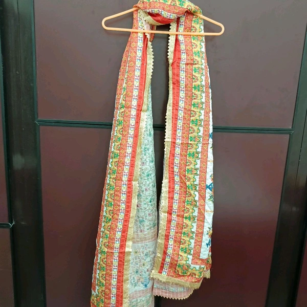 Twokart Cotton Silk Graphic Print Women Dupatta (Multicolor, 2.25) Pack Of 1 , D33 - 2.25, Spring Rain