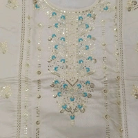 Twokart Embroidery Cotton Blend Kurta, Pant, Duppata Set Suit ( Cream , Size M, SUIT1) - M, Cream