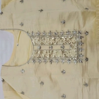 Twokart Embroidery Cotton Blend Kurta, Pant, Duppata Set Suit (Yellow , Size M, SUIT4) - M, Yellow