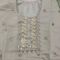 Twokart Embroidery Cotton Blend Kurta, Pant, Duppata Set Suit (Green, Size M, SUIT5) - M, Mint Green