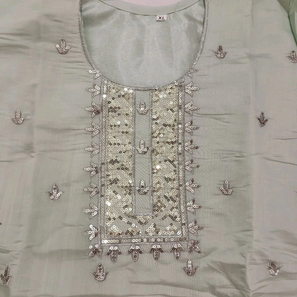 Twokart Embroidery Cotton Blend Kurta, Pant, Duppata Set Suit (Green, Size M, SUIT5) - M, Mint Green