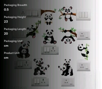 MT RETAIL Panda Switch Board Sticker - 9 Set