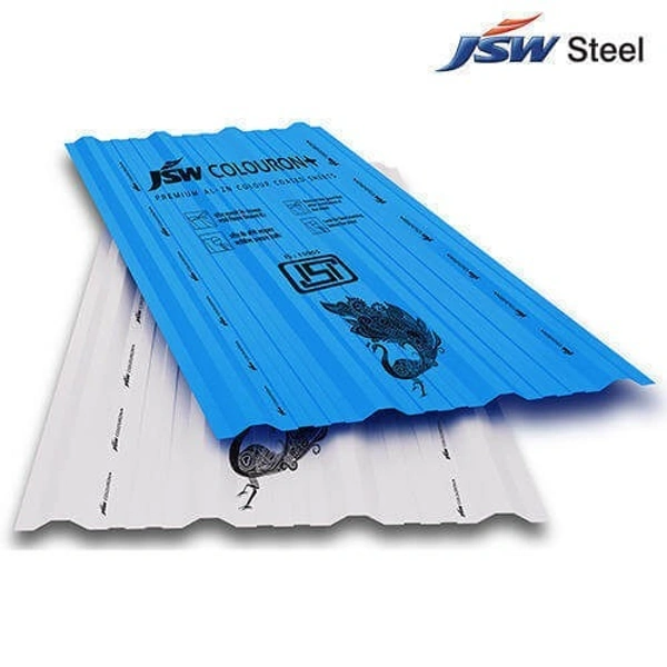 JSW COLOURON + 0.47MM-150GSM - 3 FEET PROFILE, BRICK RED