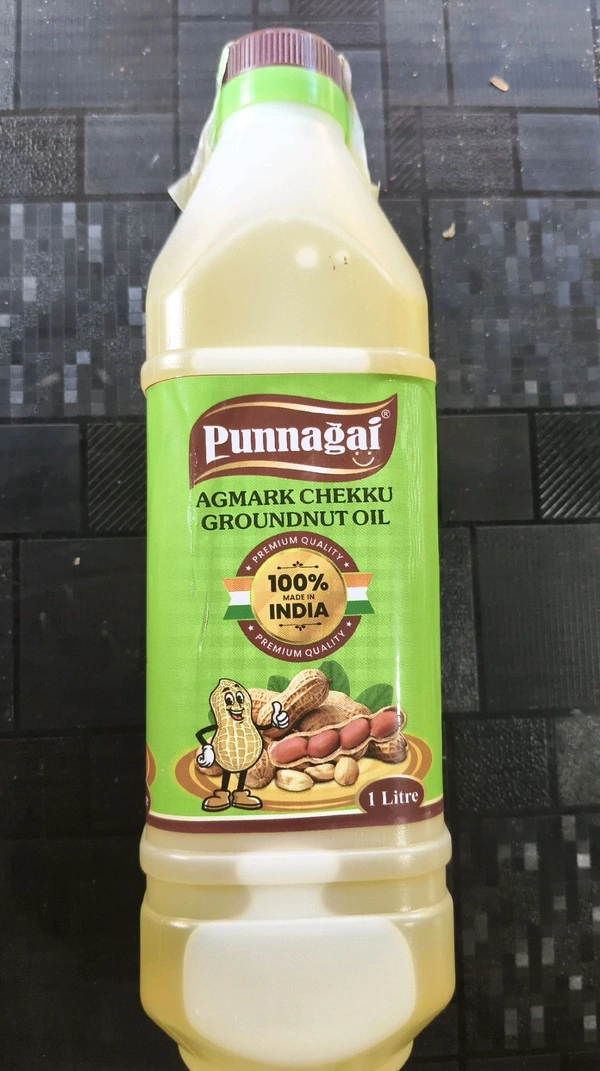 PUNNAGAI AGMARK CHEKKU GROUNDNUT OIL - 1 L