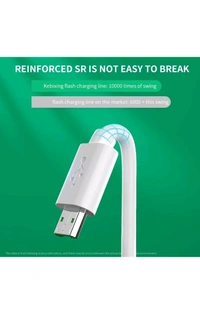 Original 65W Fast Charging V8 Cable Compatible with Flash|Super VOOC Micro USB 7 Pin Data Sync Fast Charging Cable for All Mobile Support