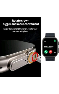 T800 Ultra Smart Watch with Beautiful Strap, Bluetooth Calling Smart Watch, 1.99" Touch Display with Fitness & Outdoor, Health & Medical Tracker, 8 Unique UI Interactions - Black