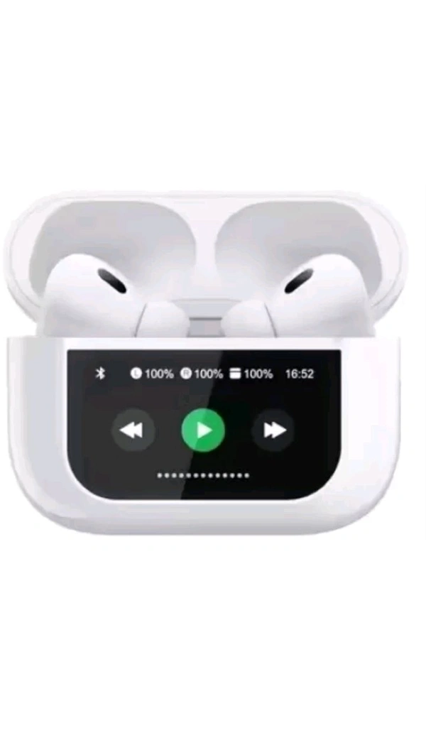 Bluetooth Earbuds with Smart Display Case, Noise Cancellation, and Long Battery Life | True Wireless Stereo (TWS) Earbuds with Touch Control, LED