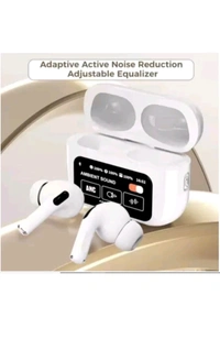 Bluetooth Earbuds with Smart Display Case, Noise Cancellation, and Long Battery Life | True Wireless Stereo (TWS) Earbuds with Touch Control, LED