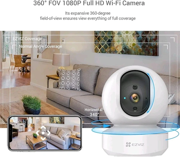 EZVIZ CP1 Lite 2MP Smart Wi-Fi Indoor Tilt Coverage Security Camera with 360° Pan