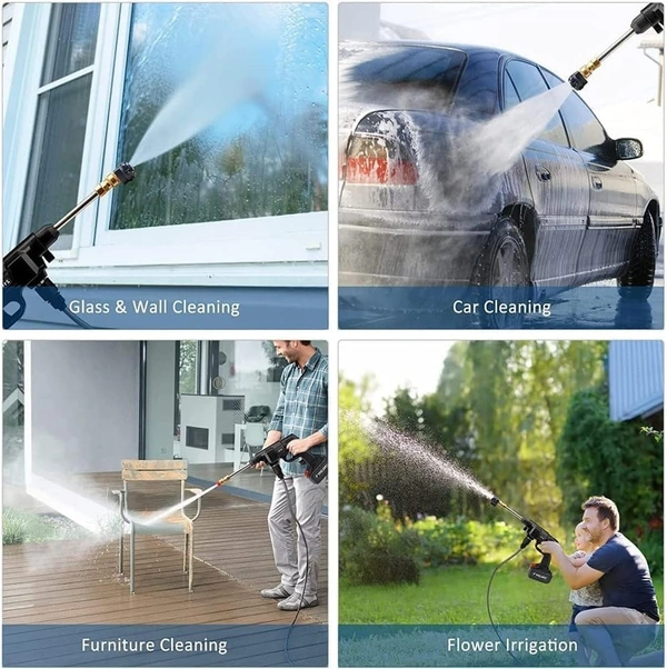 48V Car Washer Gun Wireless High Pressure Washer Water Spray Gun, Car washing Kit