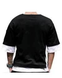 Hip Hop t-shirt round neck black t-shirt - Black, free site