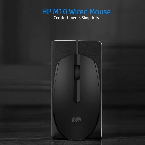 HP M10 Wired Mouse - Black
