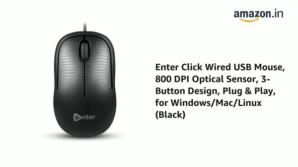 ENTER CLICK USB MOUSE - Black