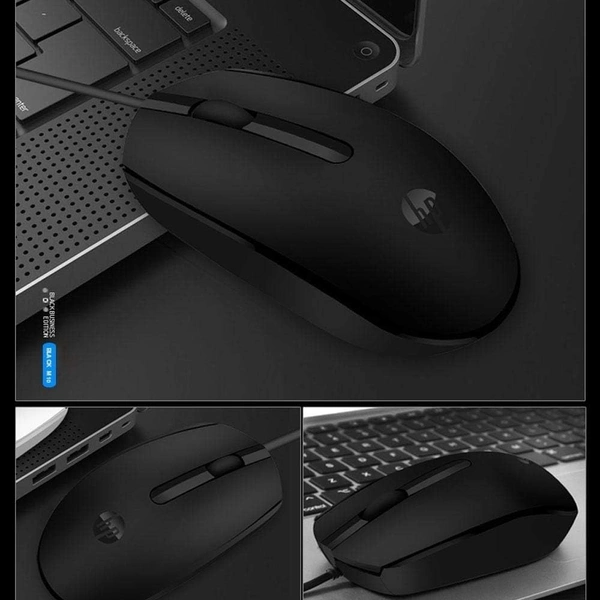 HP M10 Wired Mouse - Black