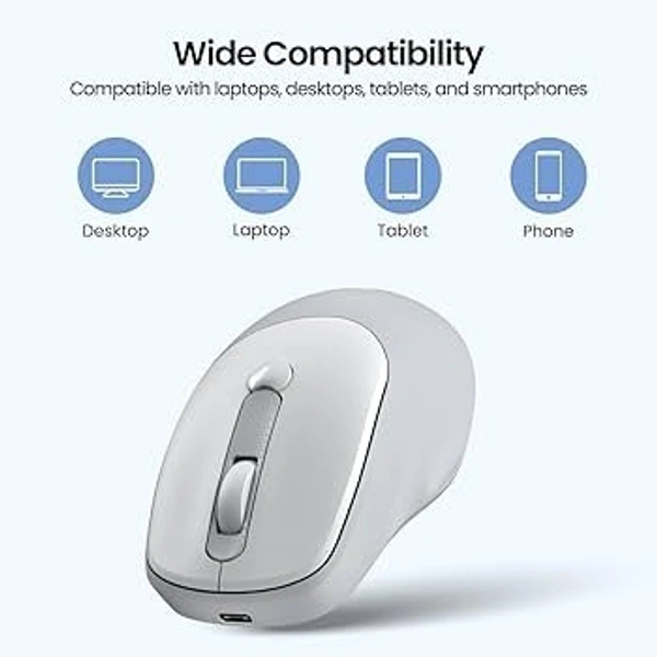 PORTRONICS TOAD 7 Rechargeable Wireless Mouse - White