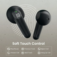 PORTRONICS TWINS S18 SMART TWS EARBUDS - Black