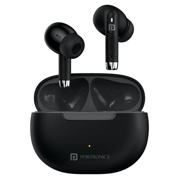 PORTRONICS TWINS 32 EAR BUDS - Black