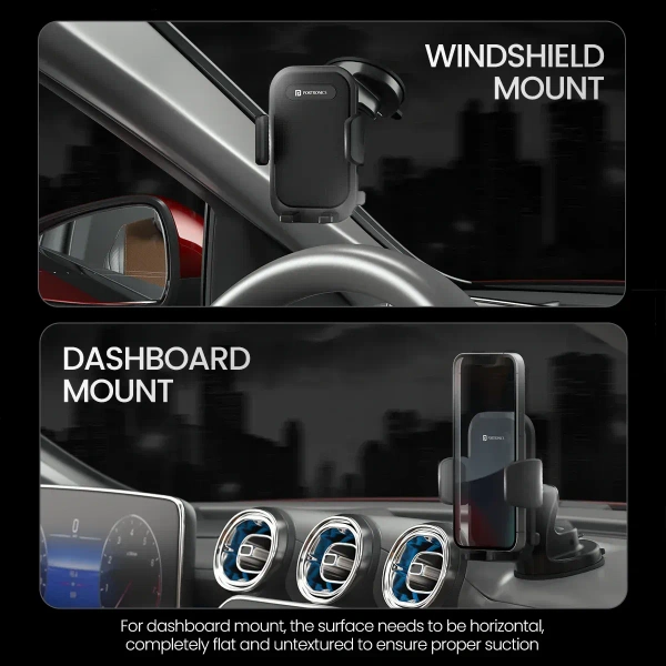 Portronics PORTRONICS CLAMP M4 UNIVERAL MOBILE HOLDER - Black