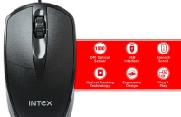 INTEX ECO-6 PLUS USB OPTICAL MOUSE - Black