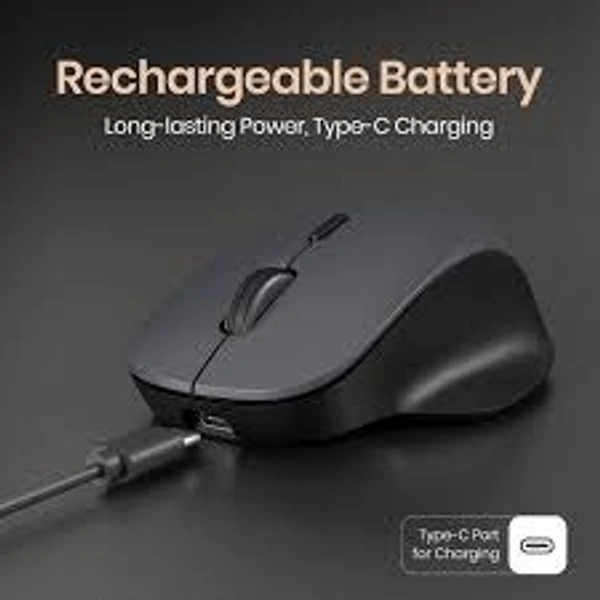 PORTRONICS TOAD GO RECHARGEABLE WIRLESS MOUSE - Black