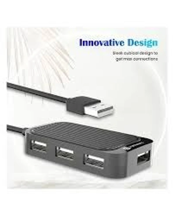 PORTRONICS M PORT 4D ( 4-PORT USB HUB ) - Black