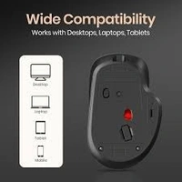 PORTRONICS TOAD GO RECHARGEABLE WIRLESS MOUSE - Black