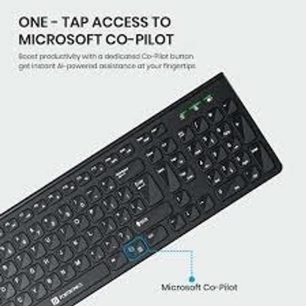 PORTRONICS KEY 7 COMBO WIRLESS KEYBOARD & MOUSE - Black