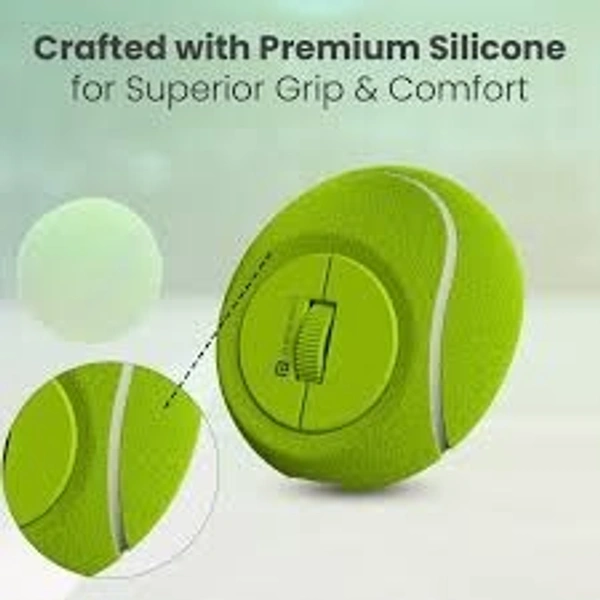 PORTRONICS TOADPLAY TENNIS MINI RECHARGEABLE MOUSE - Green