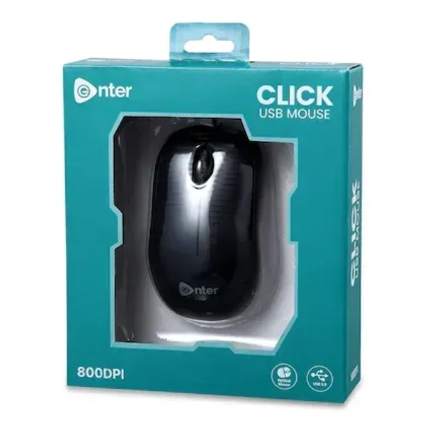 ENTER CLICK USB MOUSE - Black