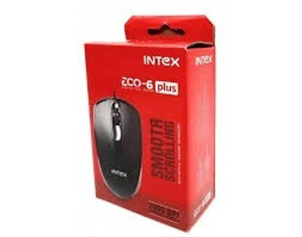 INTEX ECO-6 PLUS USB OPTICAL MOUSE - Black