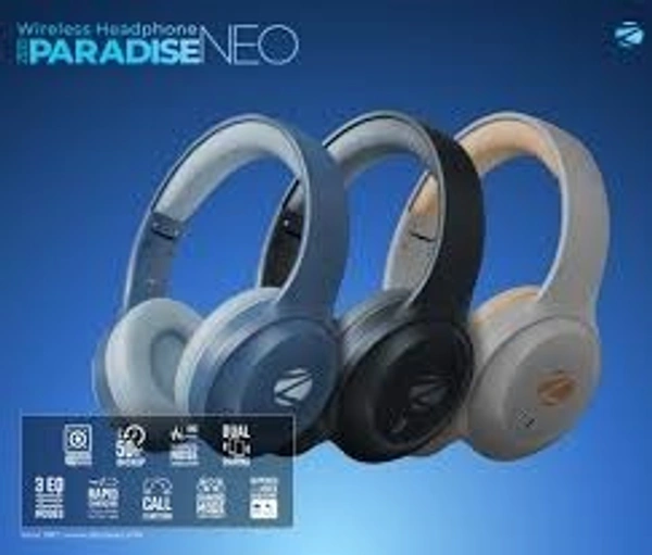 ZEBRONICS PARADISE NEO WIRELESS HEADPHONE - Black