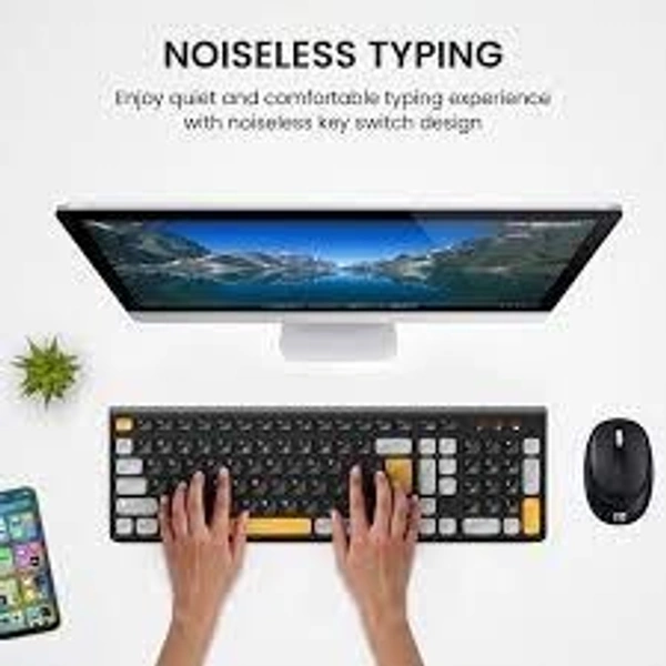 PORTRONICS KEY7 COMBO - Black+Orange